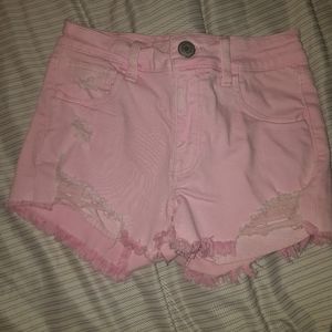 American Eagle Size 0 Pink Hi-Rise Shorts